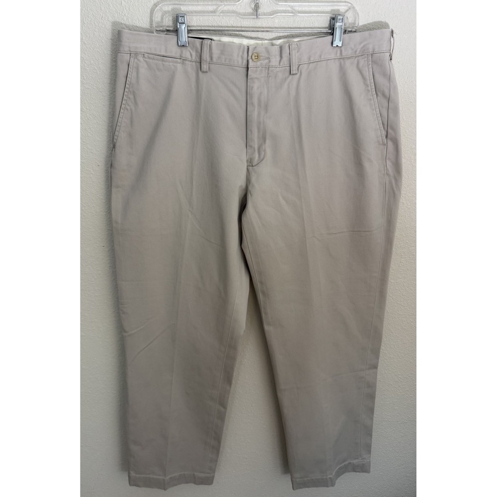 Polo Ralph Lauren Preston Men's 38x32 Chino Pants Flat Front Tan Khaki Preppy